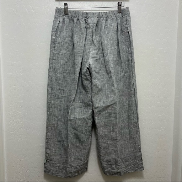 Goddess Gear Cropped Wide Leg Organic Linen Pants Size Small - Picture 5 of 10